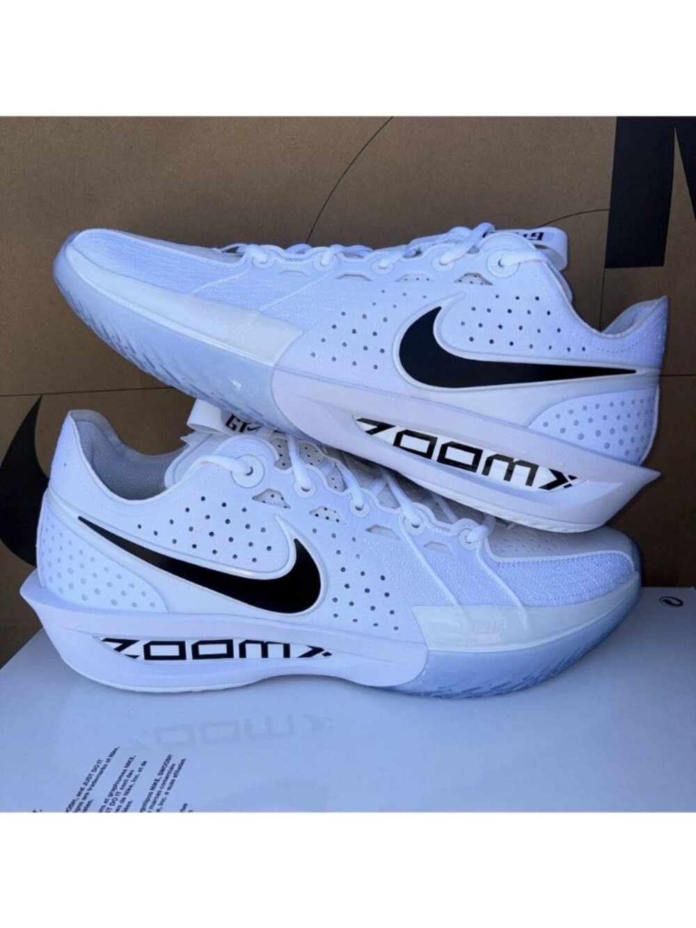 NEW Nike GT Cut 3 TB P ‘White Black’ Basketball IH5097 100 Men Size 10 - Picture 2 of 7